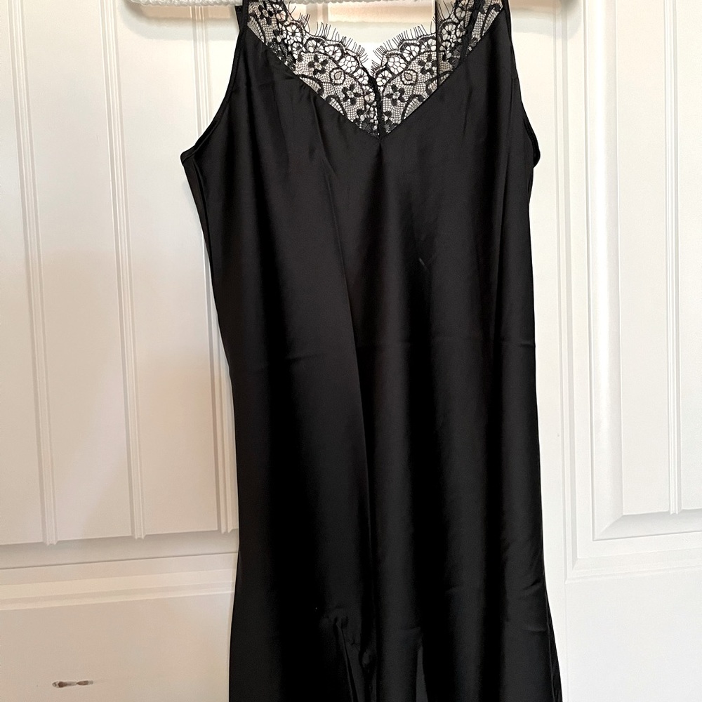 Black slip dress